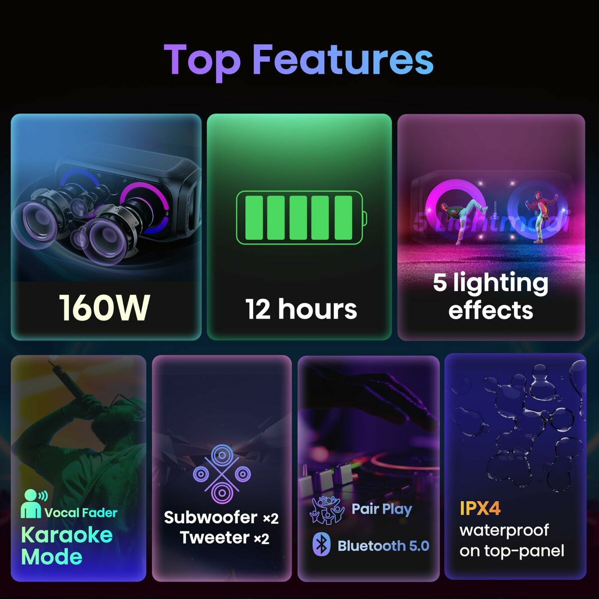 Portable Bluetooth Speakers Hisense PR160 Black